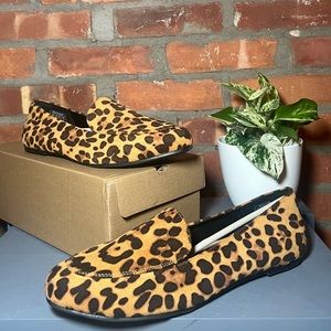 Heez Obtaom || Round Toe Women Leopard Flats